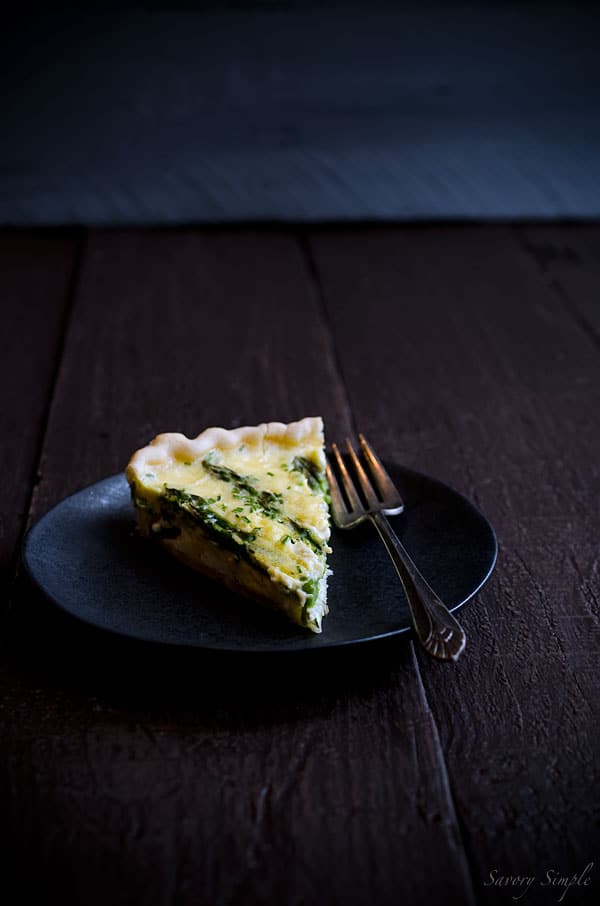 Celebrate the flavors of spring with this Asparagus, Goat Cheese and Chive Quiche.