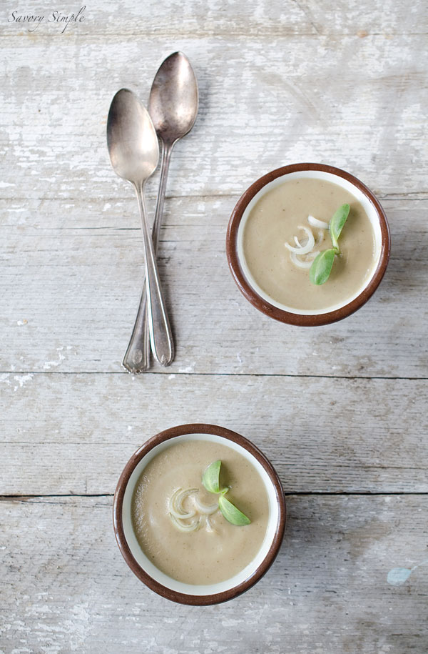This Cream of Shiitake Mushroom and Spring Onion Soup is a rich, flavorful and soothing meal. 