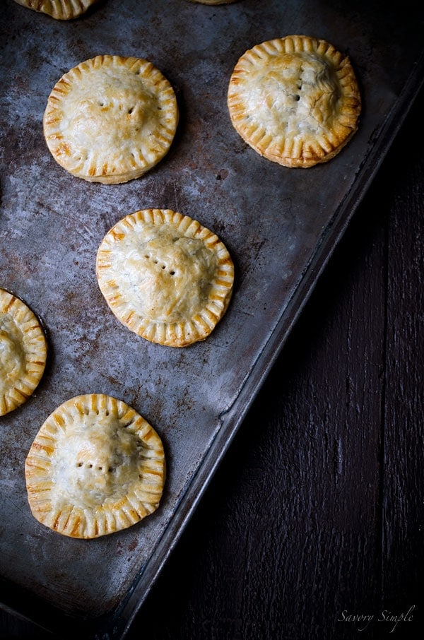 These Savory Meat and Mushroom Hand Pies make an excellent snack or party appetizer!