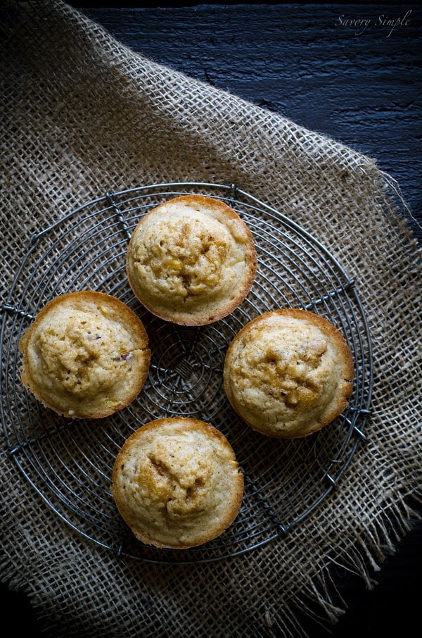These Brown Butter Nectarine Muffins are incredibly moist and flavorful. They're perfect for Sunday brunch or as a quick snack! 