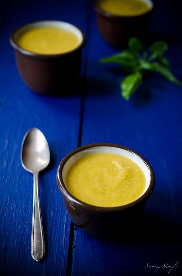 This Cantaloupe Gazpacho is a seasonal, sweet and savory chilled soup. Try serving it in a pitcher at summer parties!