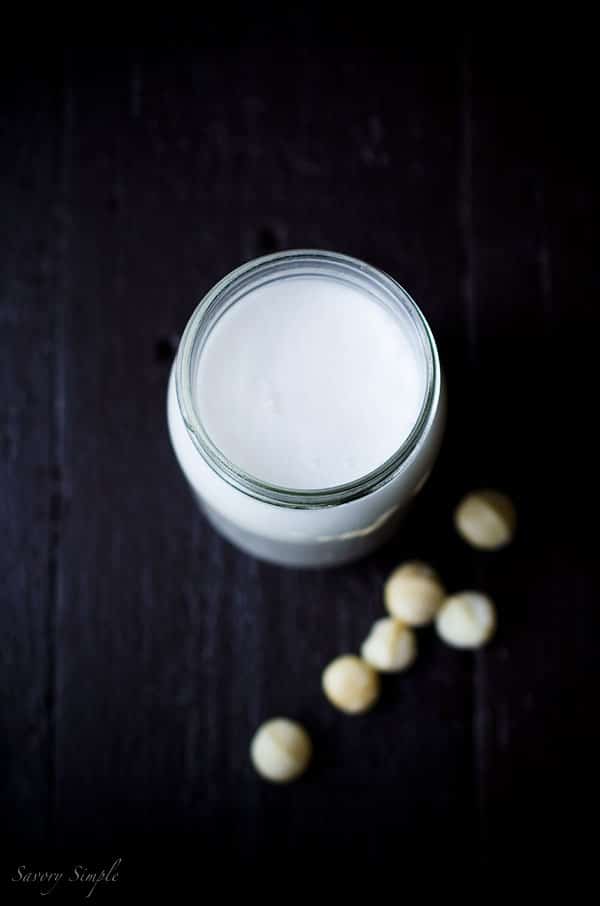 Strawberry Macadamia Nut Milk is a healthy, sweet drink that can be enjoyed on its own or used as the base for a smoothie. #Vegan #Paleo #DairyFree