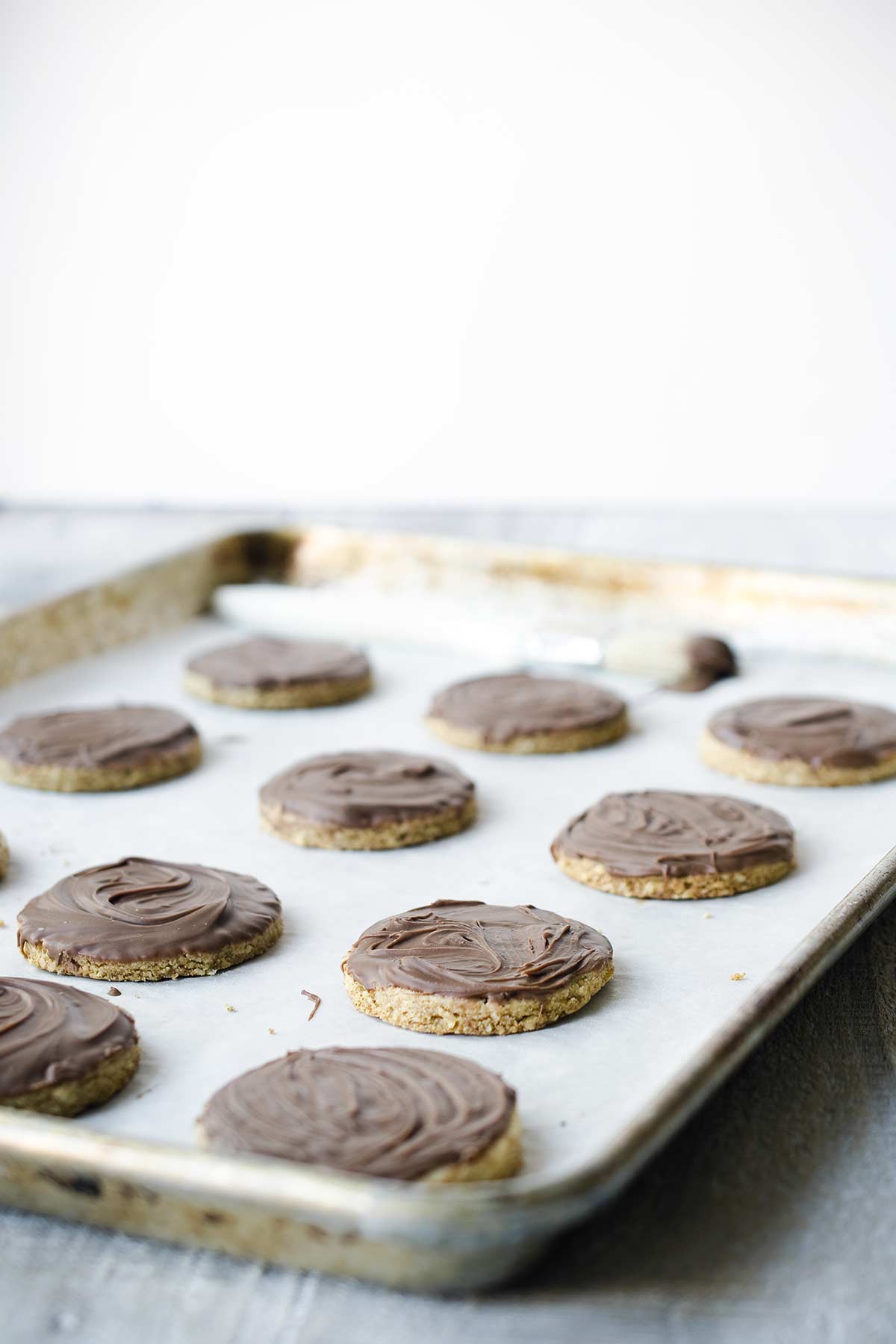 Finished homemade McVites digestive biscuits