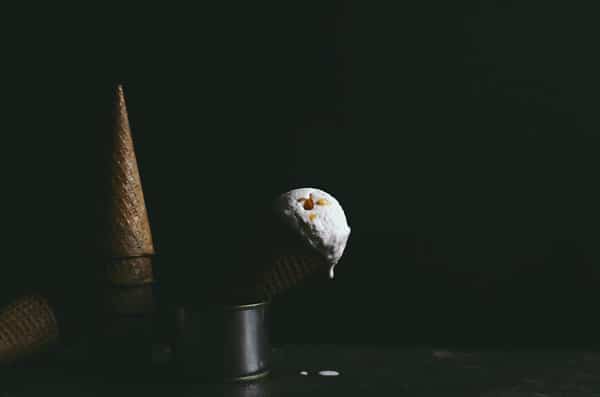 This orange blossom clove ice cream with candied blood orange freckles is an exotic, flavorful dessert created by Nik of A Brown Table. Get the recipe from SavorySimple.net.