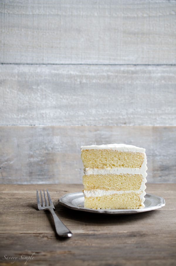 Brown Butter Layer Cake with Salted Bourbon Buttercream is a rich, decadent dessert that will wow your friends and family. Get the recipe from SavorySimple.net