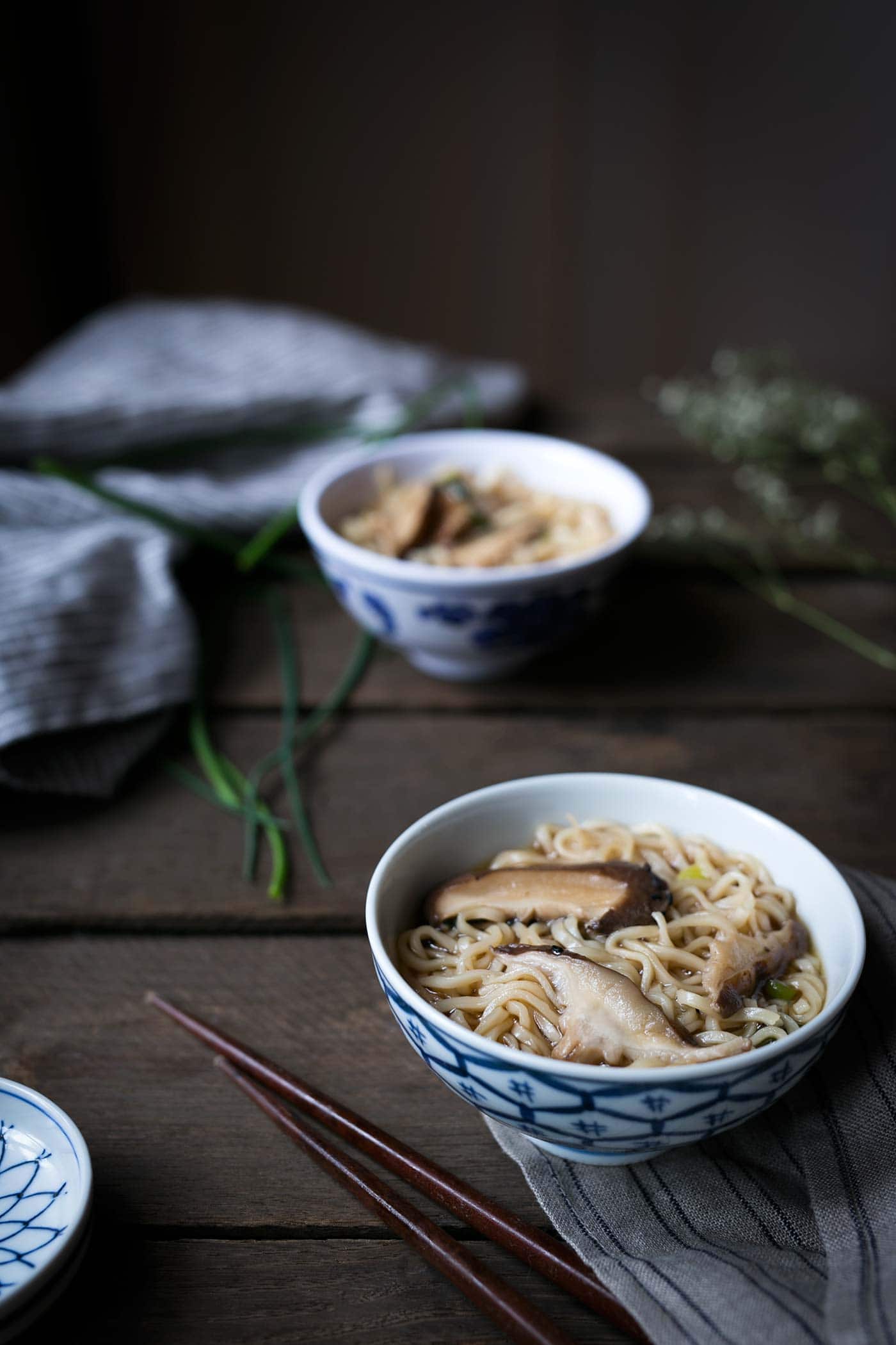 This easy homemade ramen comes together in just 15 minutes. A few simple ingredients create a rich mushroom broth that is incredibly flavorful. Get the recipe from SavorySimple.net
