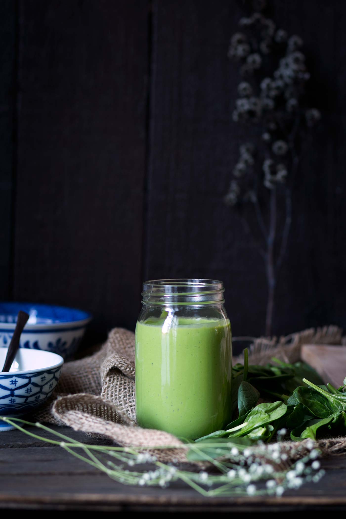This smoothie is sweet, healthy and filling. Ingredients include bananas, yogurt, pineapple, mango and spinach (which you cannot taste)! Get the easy recipe from SavorySimple.net.