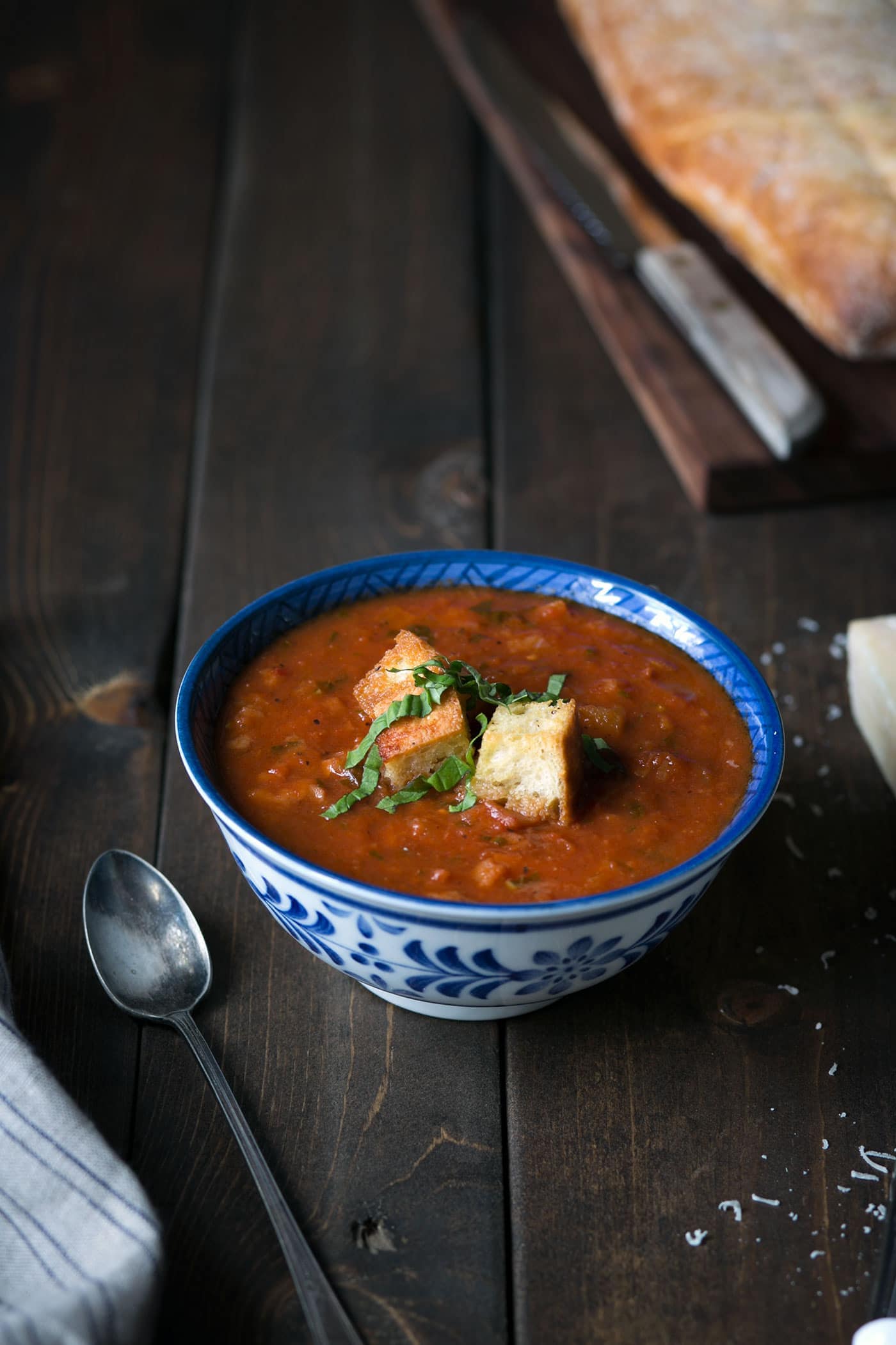 Pappa Al Pomodoro, aka Tomato Bread Soup, is a simple Tuscan soup that is total comfort food and perfect for enjoying year round! SavorySimple.net