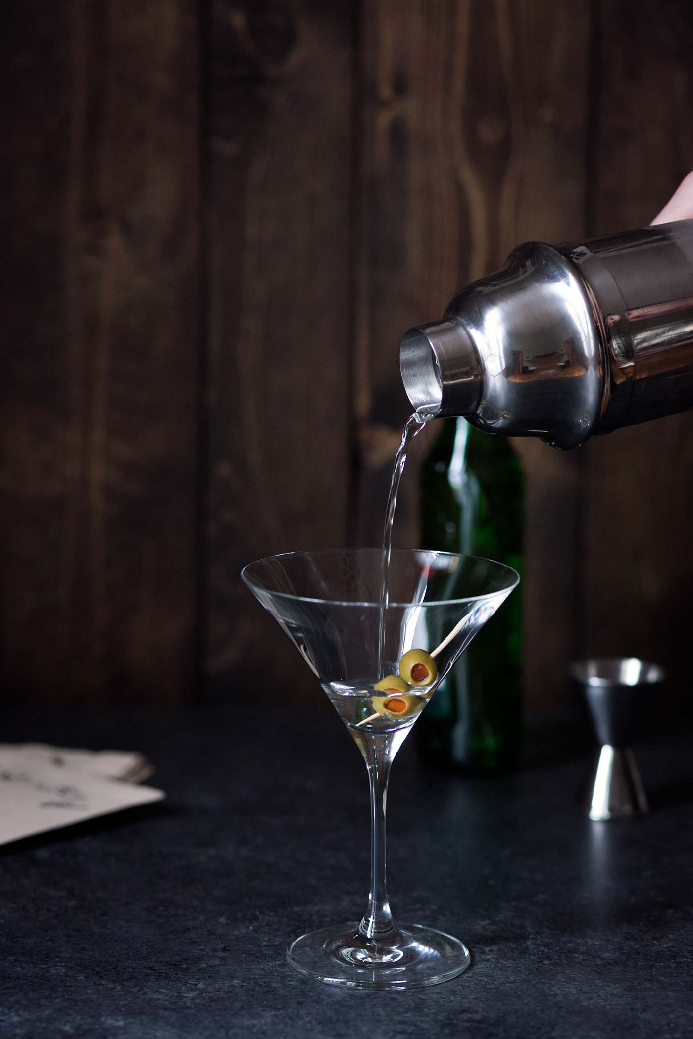 I like to keep ingredients for a few cocktails on hand when we have parties, and I can always quickly whip up a Classic or Dirty Martini for guests on demand. Learn how at SavorySimple.net