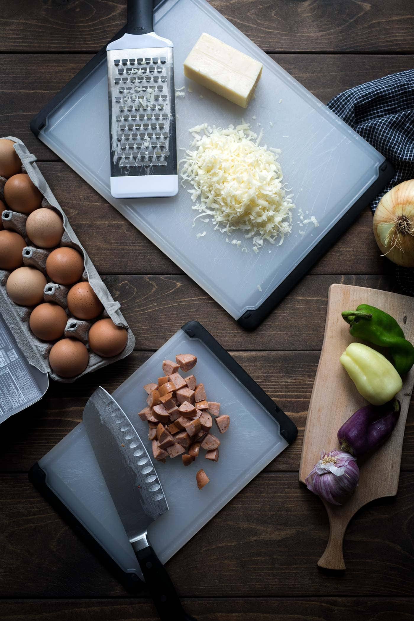 This Smokey Andouille Sausage Frittata is a perfect breakfast for powering through the week! It’s also a lovely weekend brunch option. SavorySimple.net