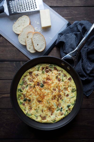 This Smokey Andouille Sausage Frittata is a perfect breakfast for powering through the week! It’s also a lovely weekend brunch option. SavorySimple.net