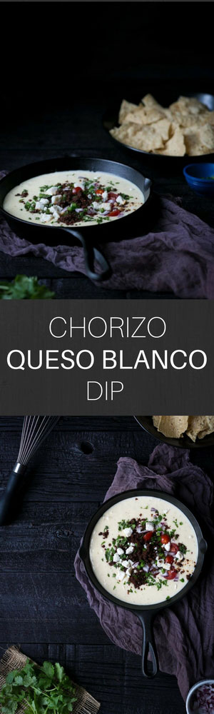 Chorizo Queso Blanco Dip is the ULTIMATE party food! People will beg you for the recipe.