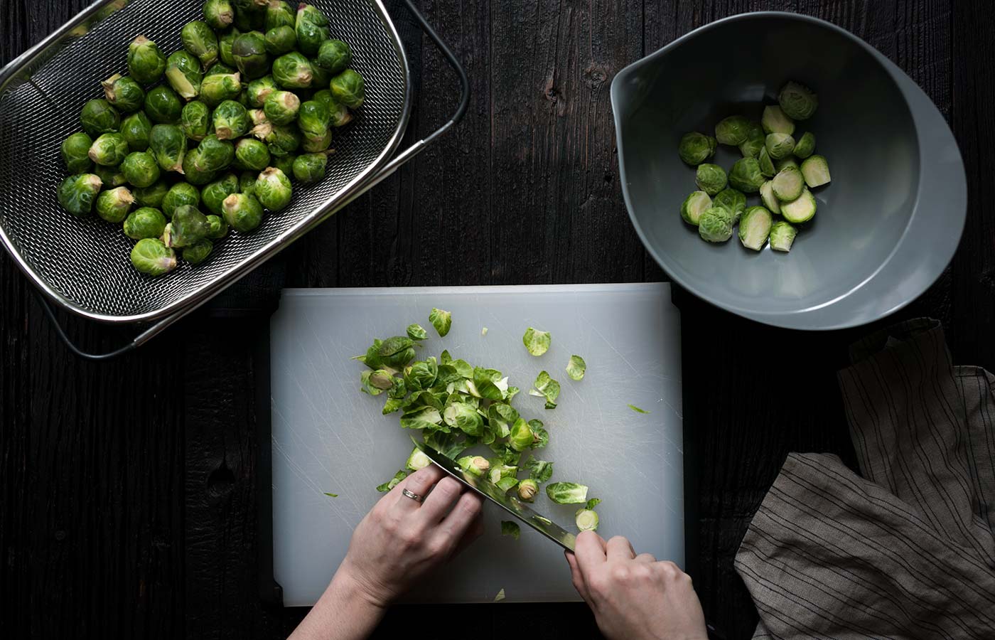 These spicy Kung Pao Brussels Sprouts are a tasty, vegetarian twist on a classic Chinese take-out dish. Get the easy-to-follow recipe from SavorySimple.net