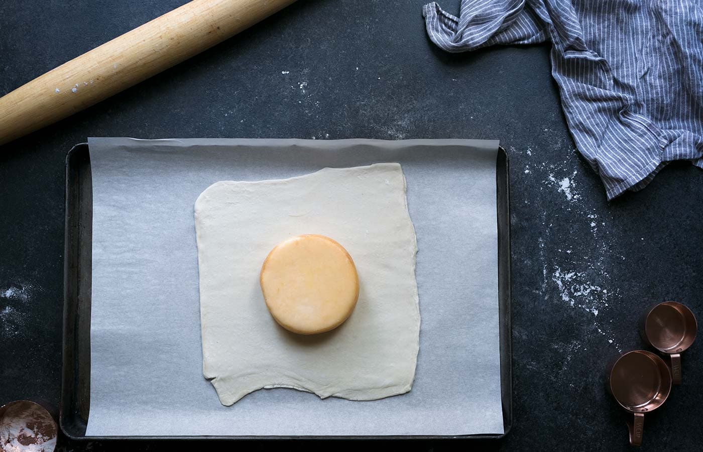 Baked Gouda in Puff Pastry is perfect for easy entertaining, especially around the holidays! This recipe can be prepared using either regular or smoked gouda. SavorySimple.net.