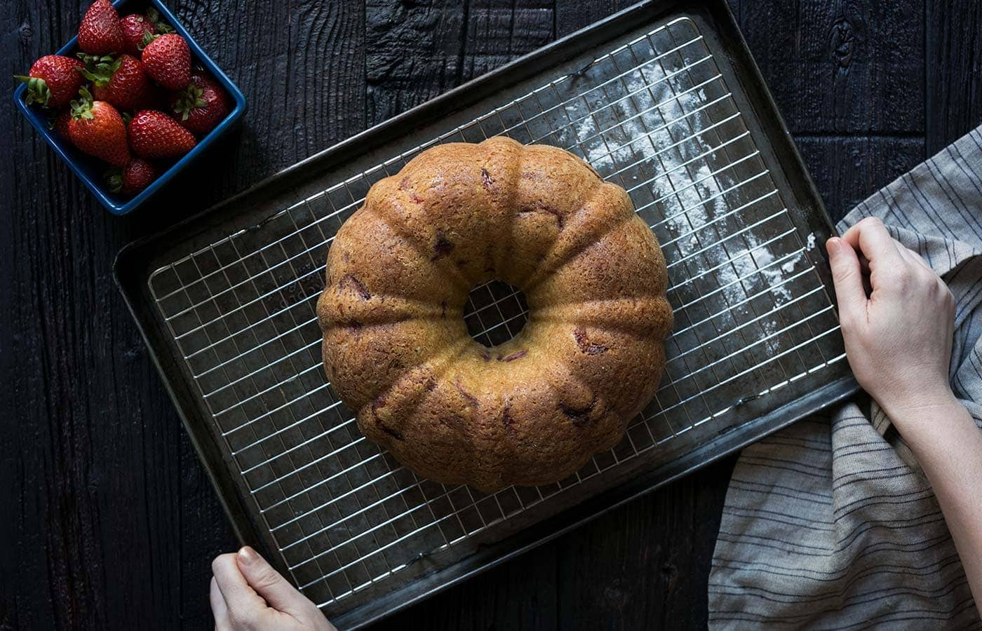 This Strawberry Bundt Cake is wonderful year round, and it’s also perfect for holiday parties! Get the easy-to-follow recipe from Savory Simple.