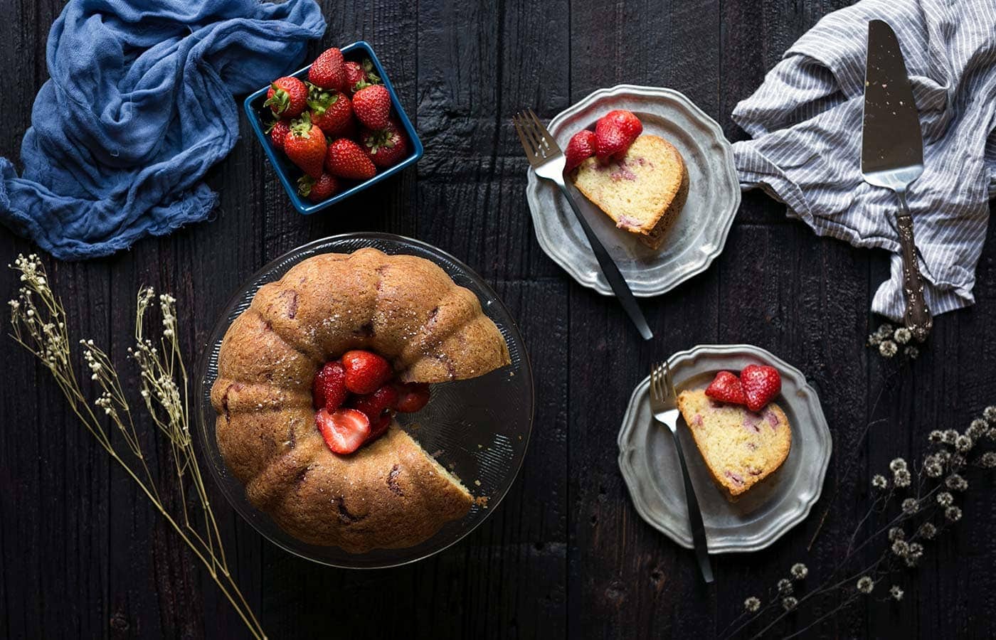 This Strawberry Bundt Cake is wonderful year round, and it’s also perfect for holiday parties! Get the easy-to-follow recipe from Savory Simple.