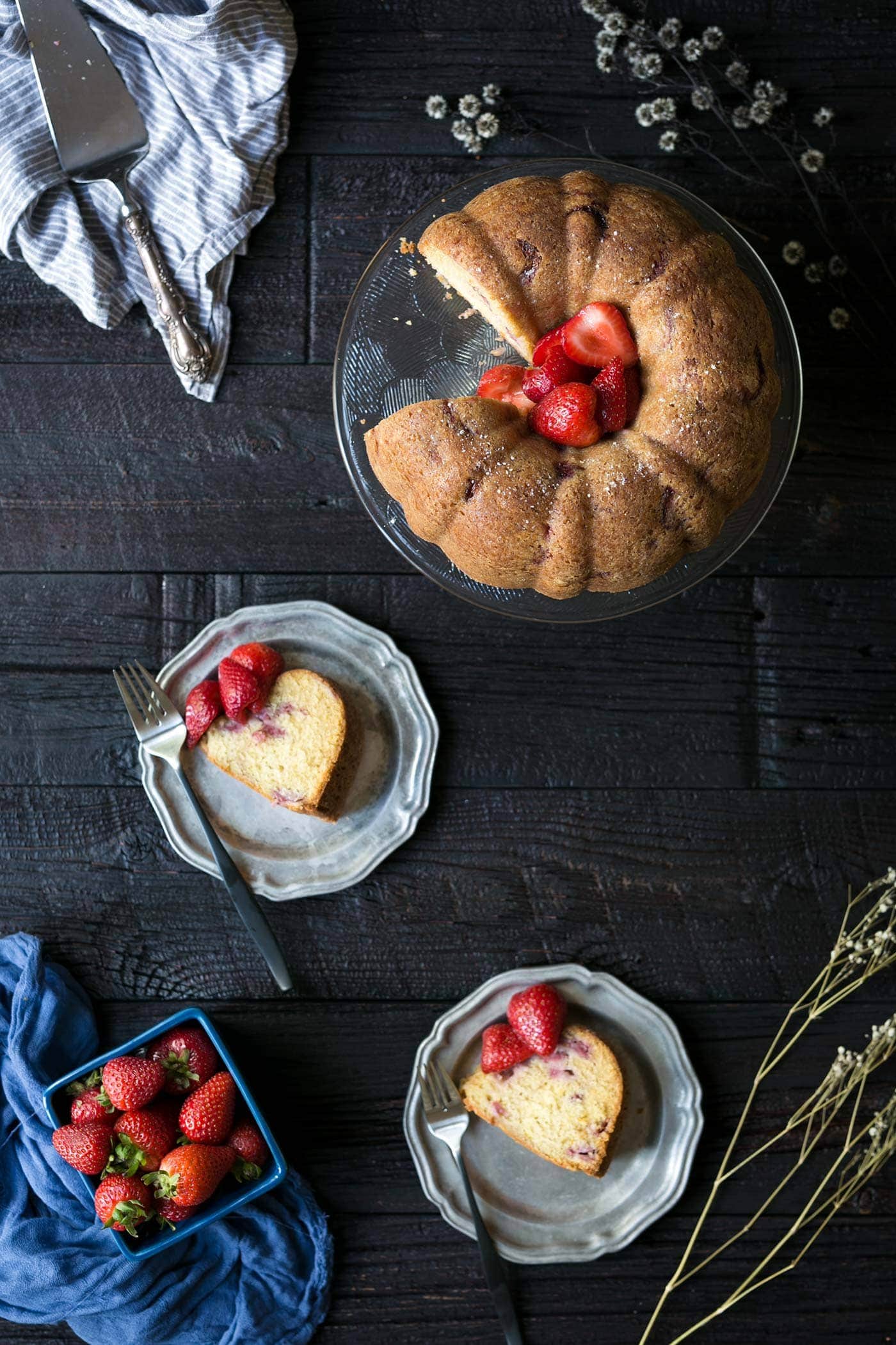 This Strawberry Bundt Cake is wonderful year round, and it’s also perfect for holiday parties! Get the easy-to-follow recipe from Savory Simple.