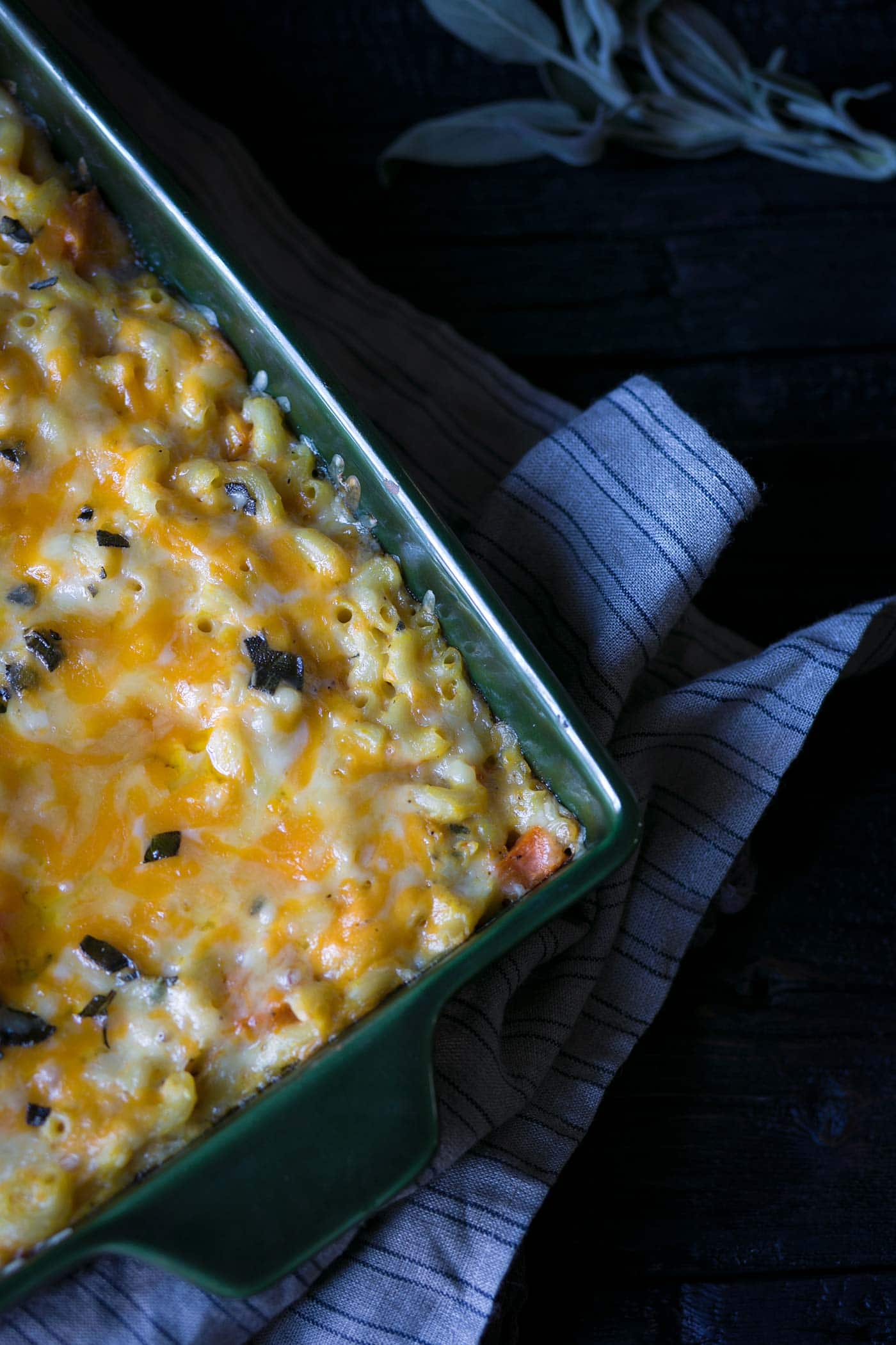 This Baked Butternut Squash Macaroni and Cheese is perfect for holiday parties and any cozy winter meal! Get the recipe from Savory Simple.