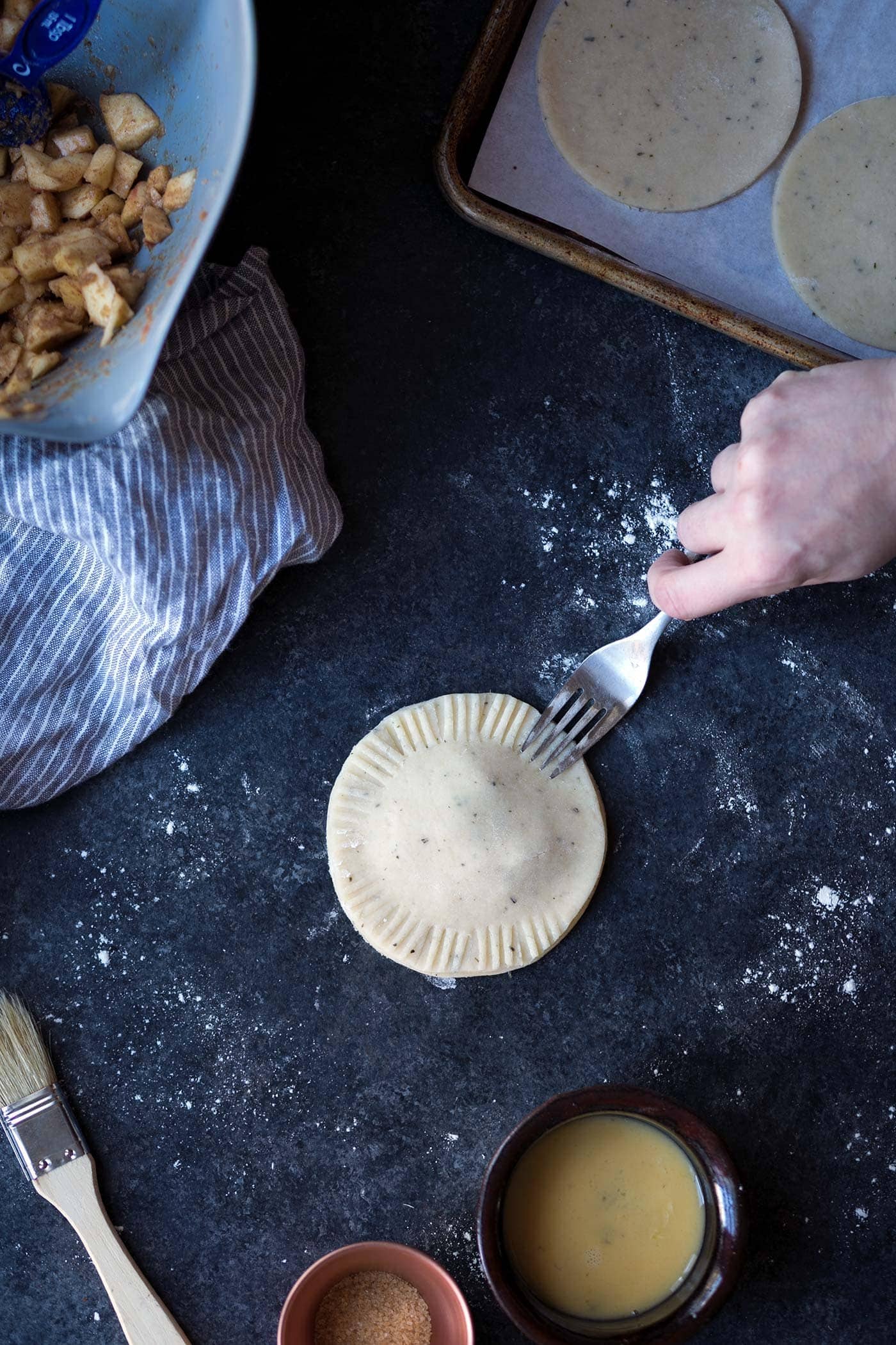 These apple hand pies have a delicate crust seasoned with fresh rosemary and thyme. They’re a fragrant treat that will make your kitchen smell amazing! SavorySimple.net