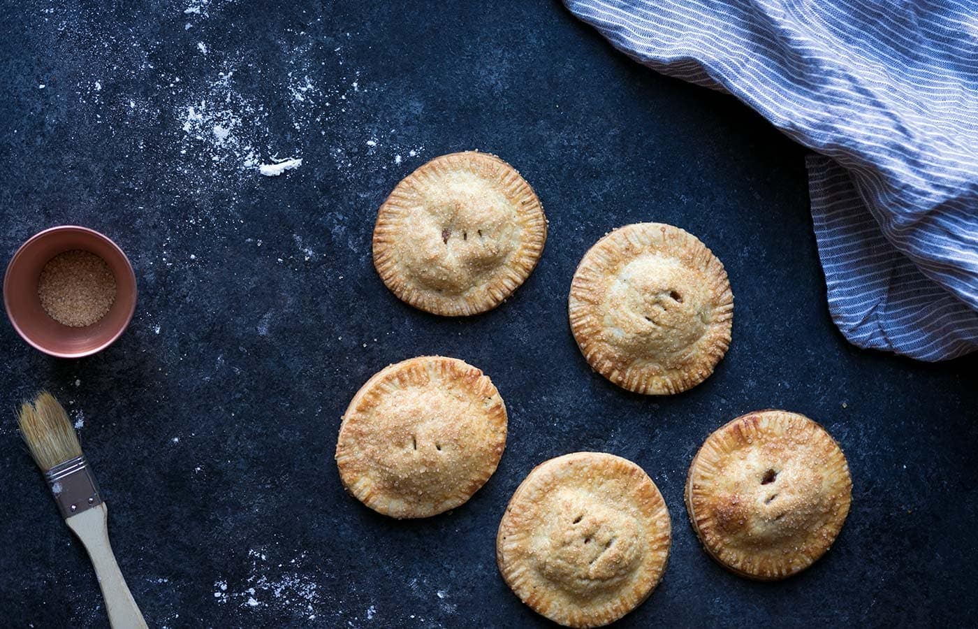 These apple hand pies have a delicate crust seasoned with fresh rosemary and thyme. They’re a fragrant treat that will make your kitchen smell amazing! SavorySimple.net
