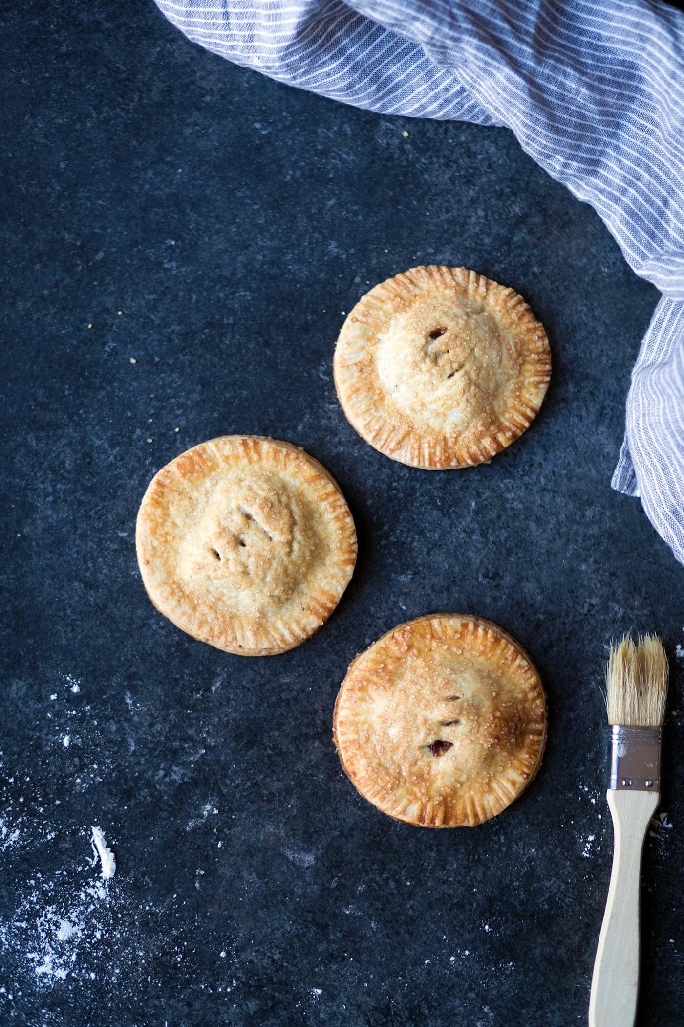 These apple hand pies have a delicate crust seasoned with fresh rosemary and thyme. They’re a fragrant treat that will make your kitchen smell amazing! SavorySimple.net