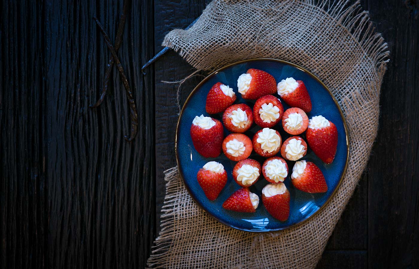Vanilla Mascarpone Stuffed Strawberries are an easy-to-prepare, light dessert that your guests will adore! Get the recipe from Savory Simple.