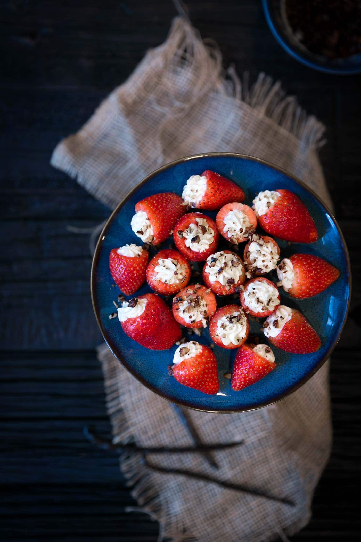 Vanilla Mascarpone Stuffed Strawberries are an easy-to-prepare, light dessert that your guests will adore! Get the recipe from Savory Simple.