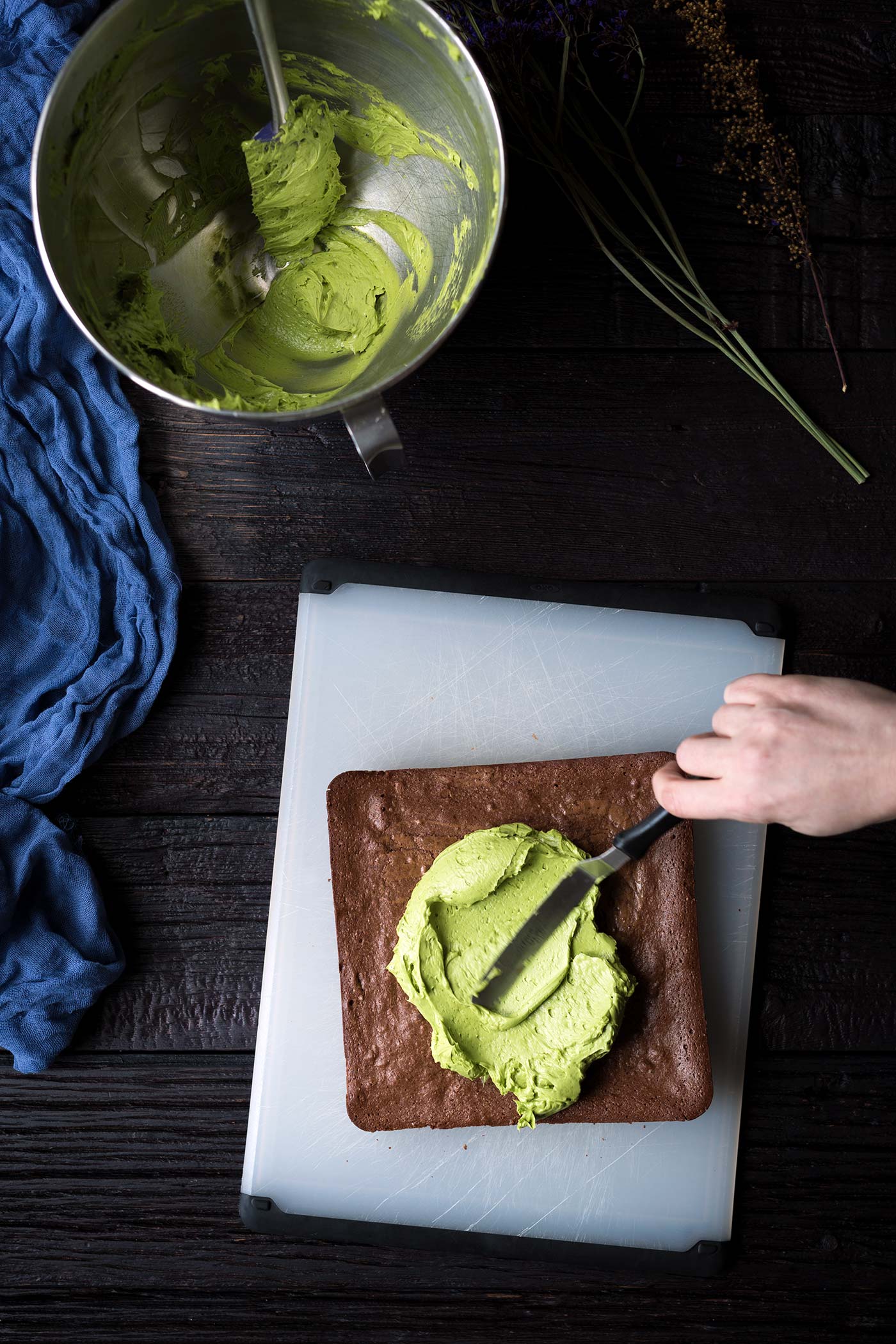 An easy recipe for Bittersweet Brownies with Matcha Frosting + a discussion on the stigma associated with bipolar disorder.