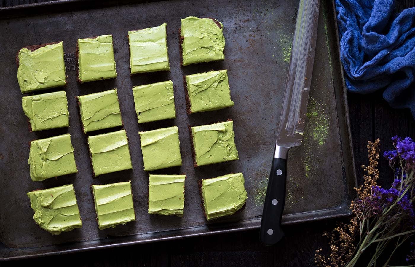 An easy recipe for Bittersweet Brownies with Matcha Frosting + a discussion on the stigma associated with bipolar disorder.