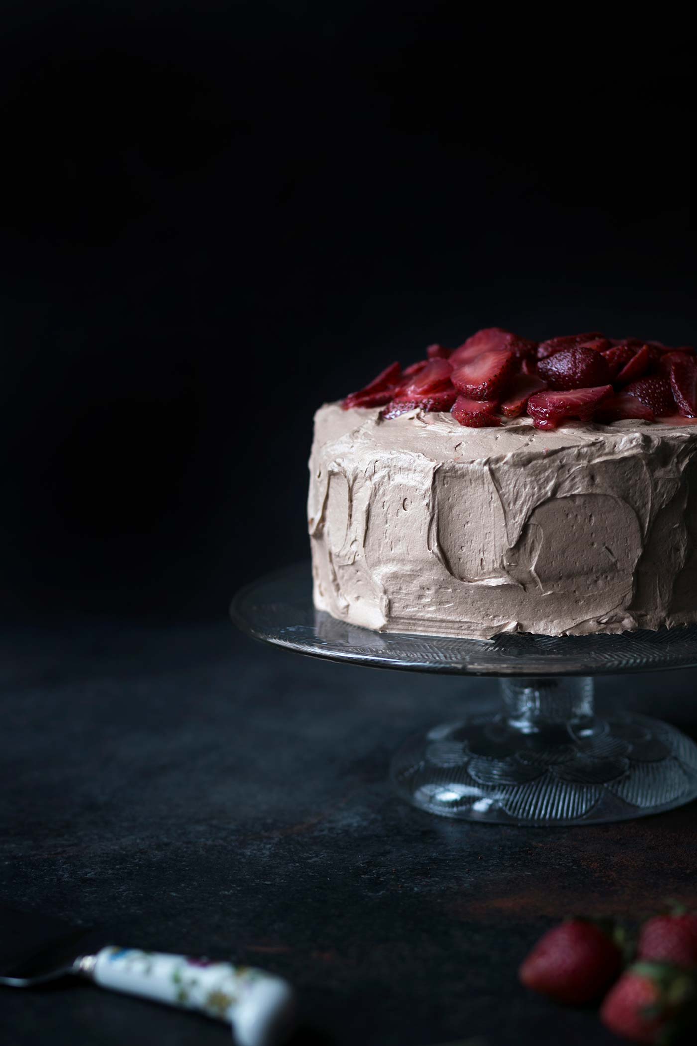 You’re going to love this decadent chocolate cake with macerated strawberries! Get the recipe from Savory Simple. 