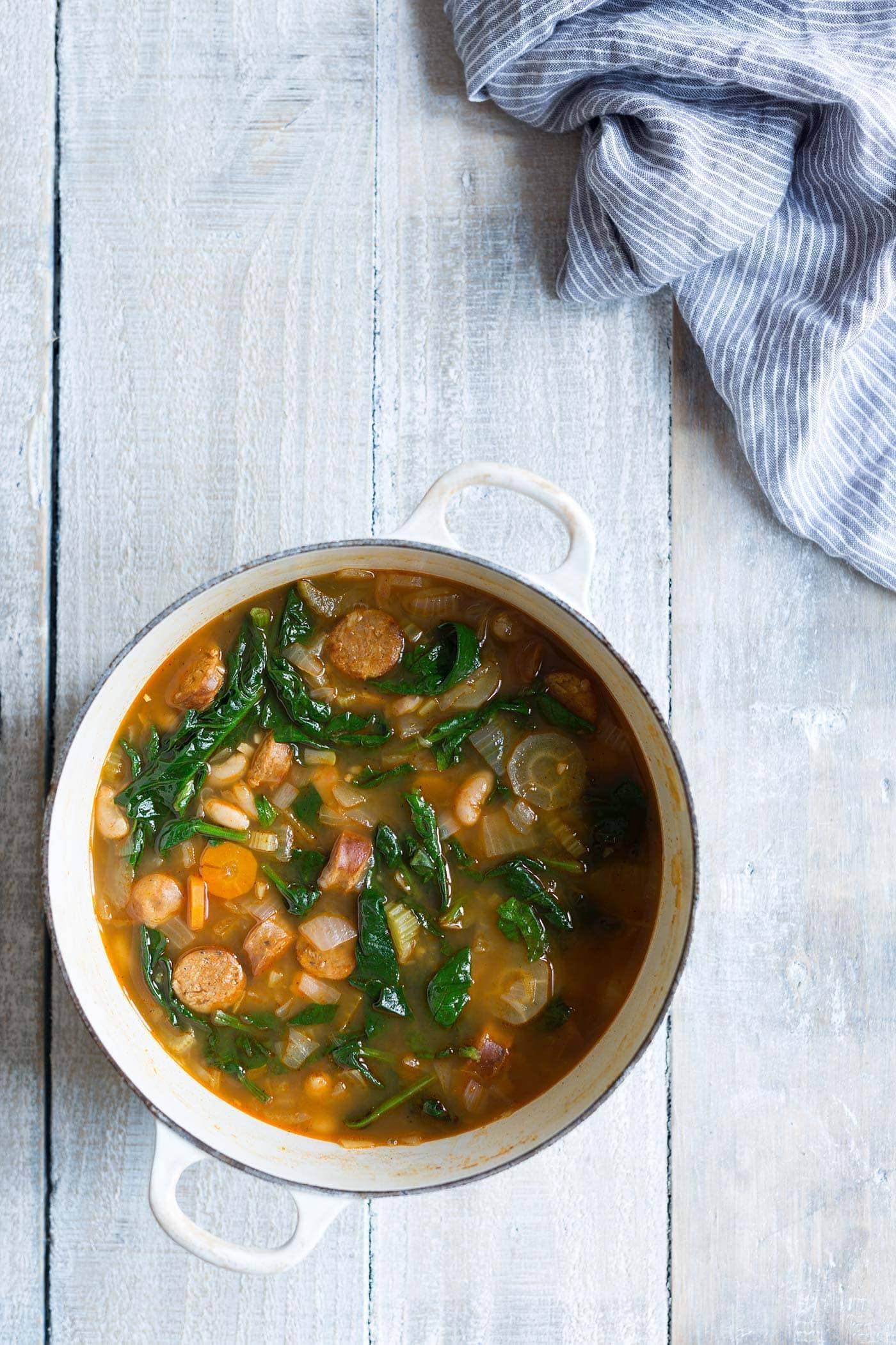 You don't want to miss this recipe for Chorizo, Spinach and White Bean Soup, full of locally-sourced ingredients courtesy of my CSA, From The Farmer!