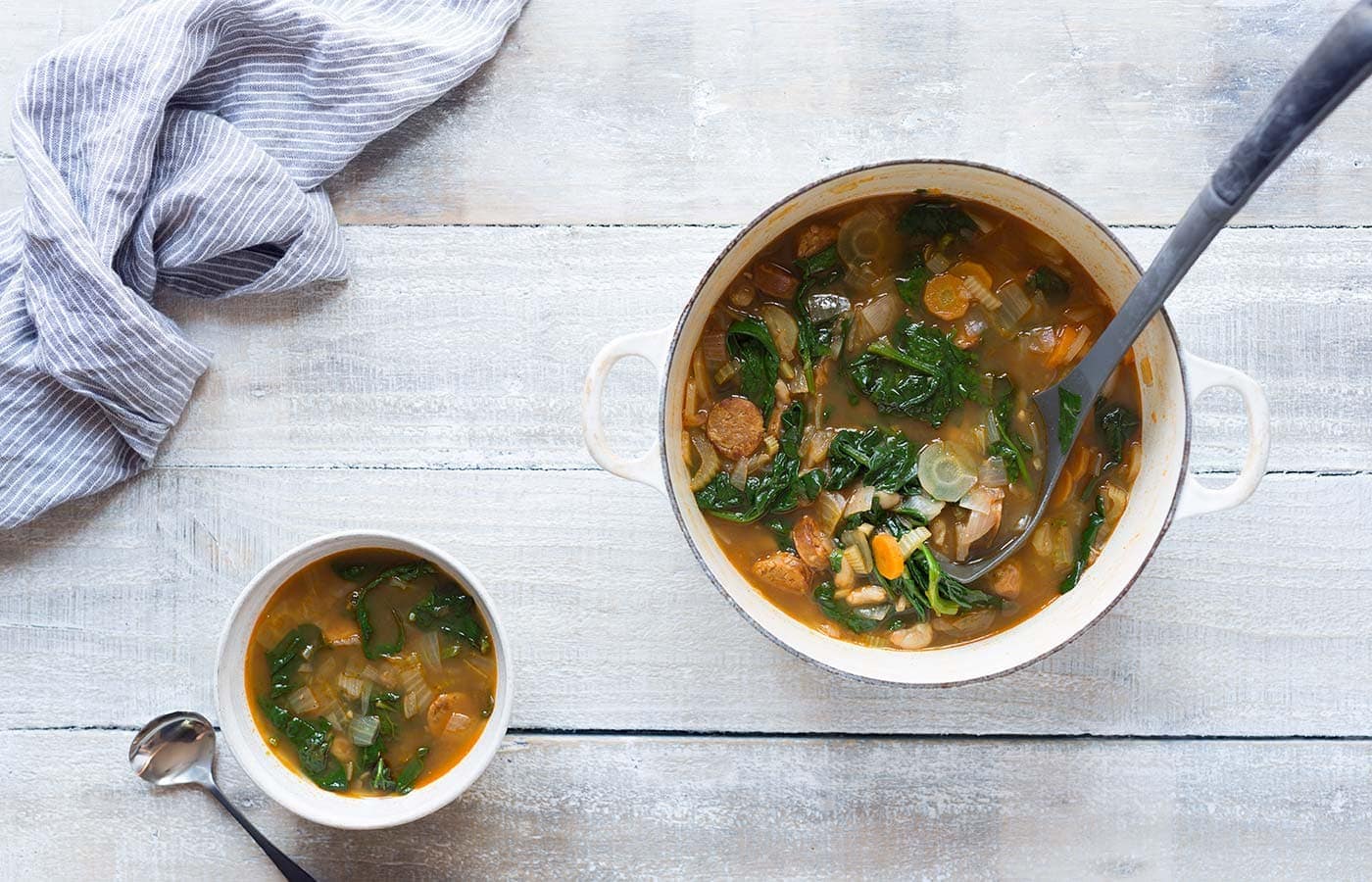 You don't want to miss this recipe for Chorizo, Spinach and White Bean Soup, full of locally-sourced ingredients courtesy of my CSA, From The Farmer!