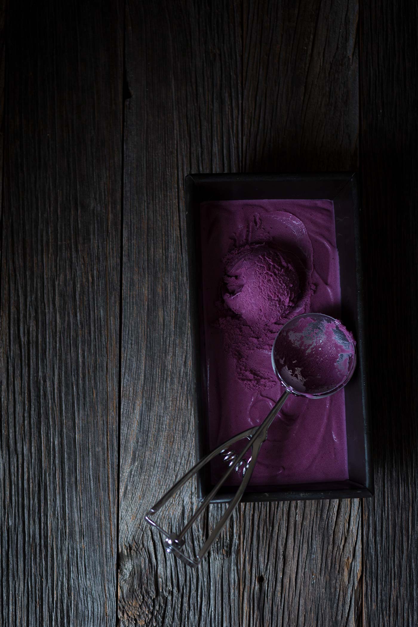 Wild Blueberry Curd Ice Cream is a decadent dessert with a gorgeous color. You need this in your life! Get the recipe from Savory Simple.
