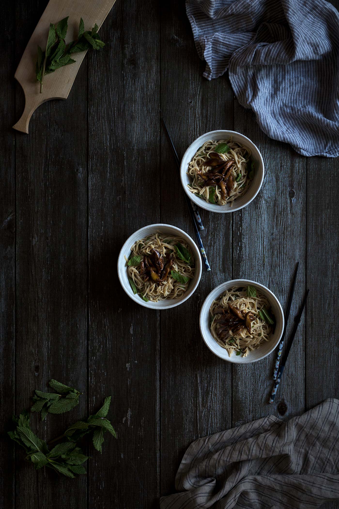 Shiitake Miso Mint Soba Noodles are a quick, flavorful dinner recipe. Get the easy-to-follow recipe from Savory Simple.