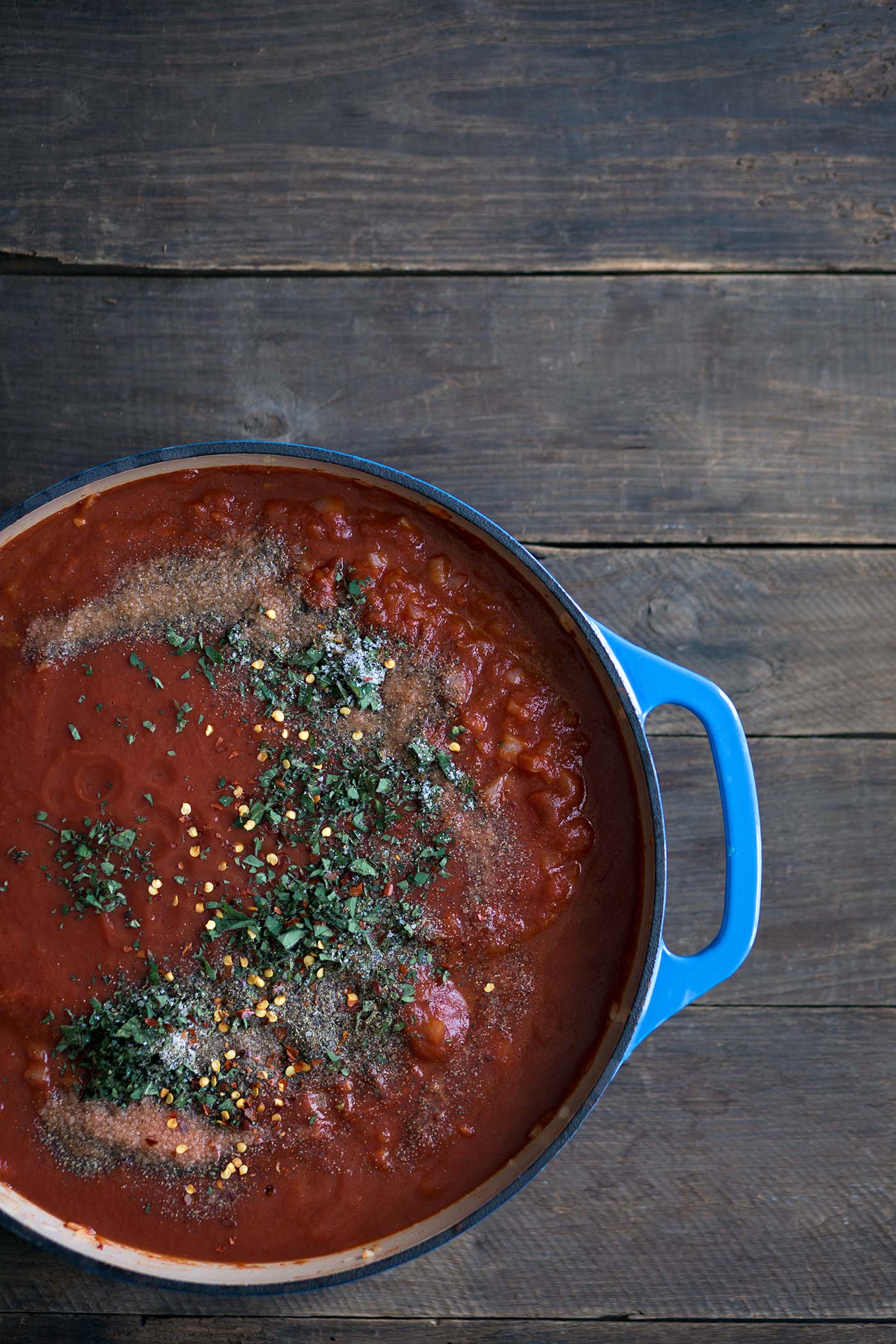 This All-Purpose Tomato Sauce is wonderful over pasta, and it also works well as a base for pizza sauce. Get the recipe from Savory Simple.