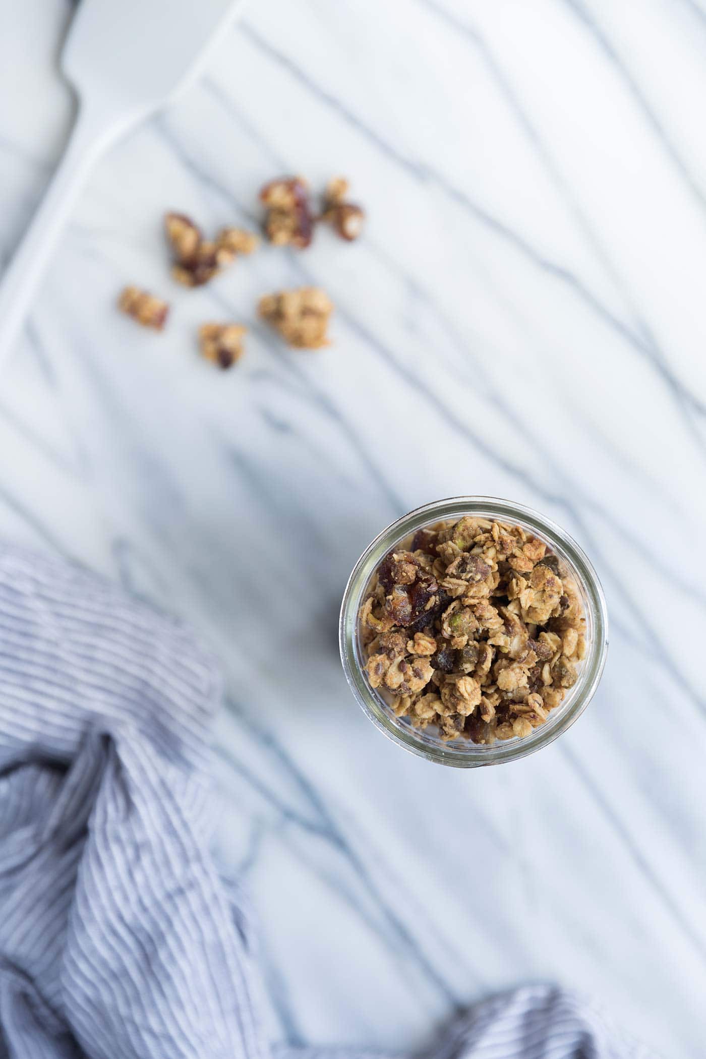 This Tahini Date Pistachio Granola is a healthy, flavorful breakfast! It also mades a perfect midday snack. Get the recipe from Savory Simple. 