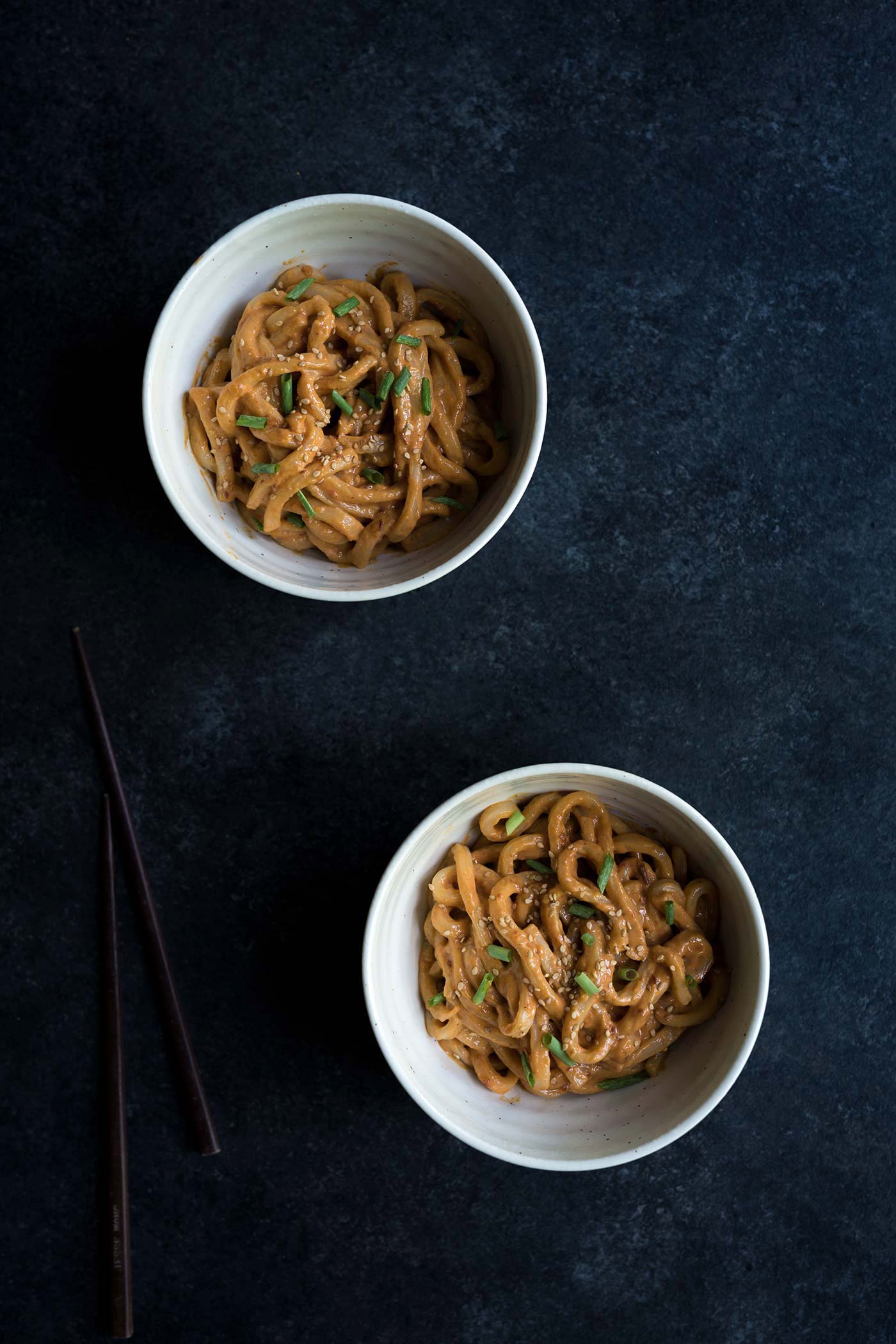 Short on time? These Spicy Cashew Butter Udon Noodles come together in 10 minutes! Get the recipe from Savory Simple.