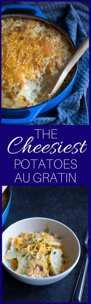This Cheesy Potatoes Au Gratin recipe is perfect for celebrating the holidays with family!