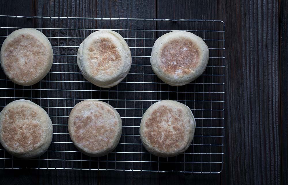 A photo of the best homemade english muffins!