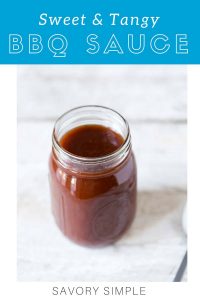 Ditch the bottled stuff and try this incredibly easy Sweet and Tangy Barbecue Sauce, ready after just 15 minutes of simmering! It tastes just like Open Pit BBQ Sauce, and is amazing served with chicken. #barbecue #bbq #sauce #recipe #easy