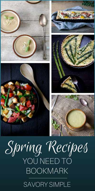 Wondering what recipes you should be making during the spring season? Check out this roundup of 10 Spring Recipes, including breakfasts, main courses, soups, salads, popsicles, cocktails, and more! Seasonal produce and ingredients are highlighted.