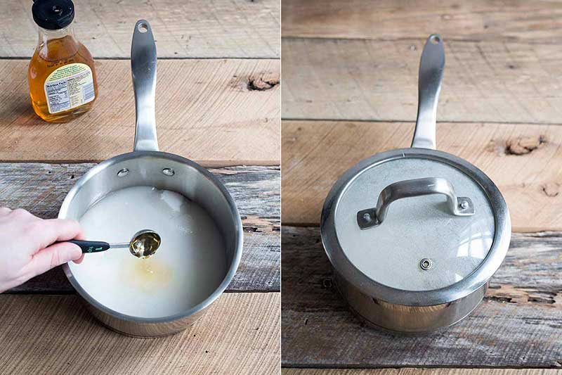 Making sugar syrup for meringue buttercream