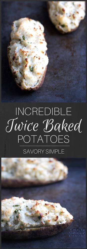 Twice-baked potatoes are one of my favorite dinner side dishes. Packed with sour cream, butter, green onion, and herbs, this twice-baked potato recipe will soon become your new favorite side dish as well!