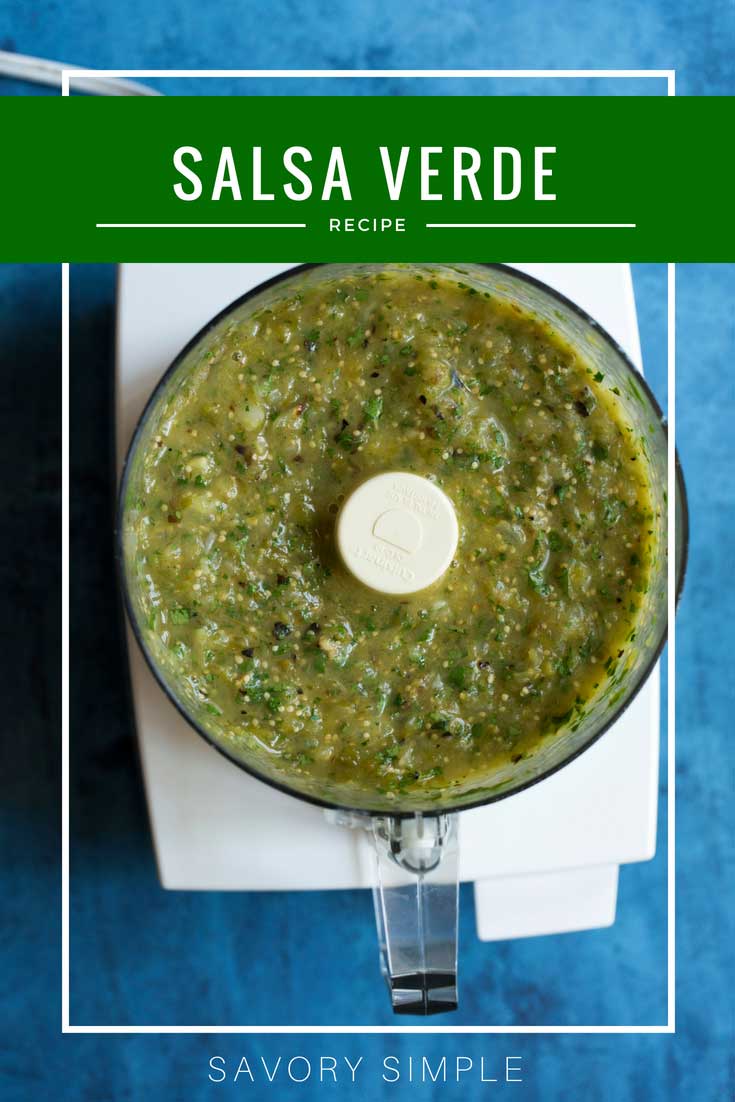 This tomatillo salsa verde recipe is fast and easy, with an incredible smoky flavor that comes from broiling the veggies. Serve with tortilla chips or alongside your favorite entrees. I personally love it with tacos!