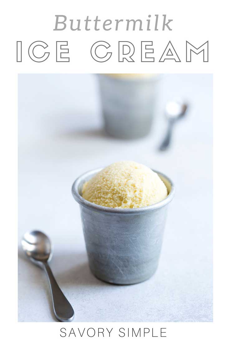 Buttercream Ice Cream is sweet, tangy, and refreshing. This buttermilk ice cream recipe is wonderful on its own or served with fruit compote!