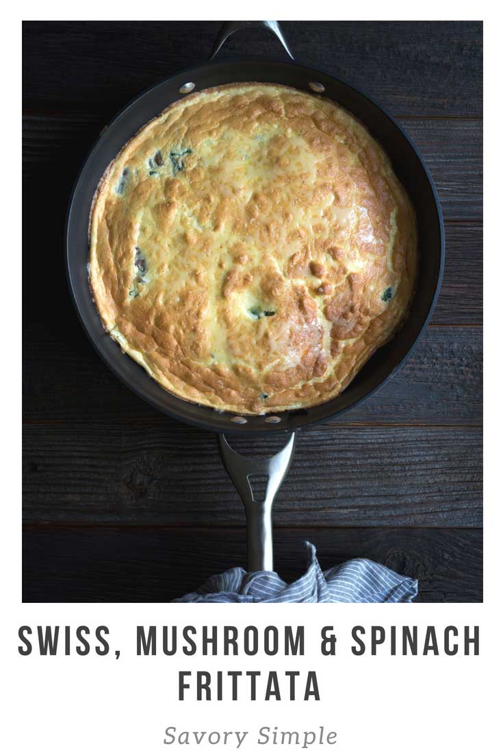 This spinach frittata recipe is delicate, fluffy and bursting with fresh vegetables and swiss cheese! It’s perfect for breakfast or brunch, and also makes a wonderful lunch or dinner if served with a salad.