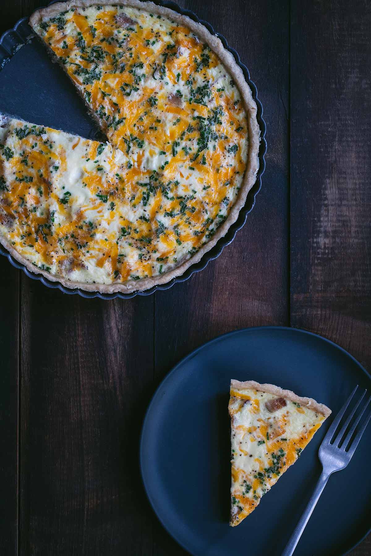 Bacon, egg and cheese quiche recipe