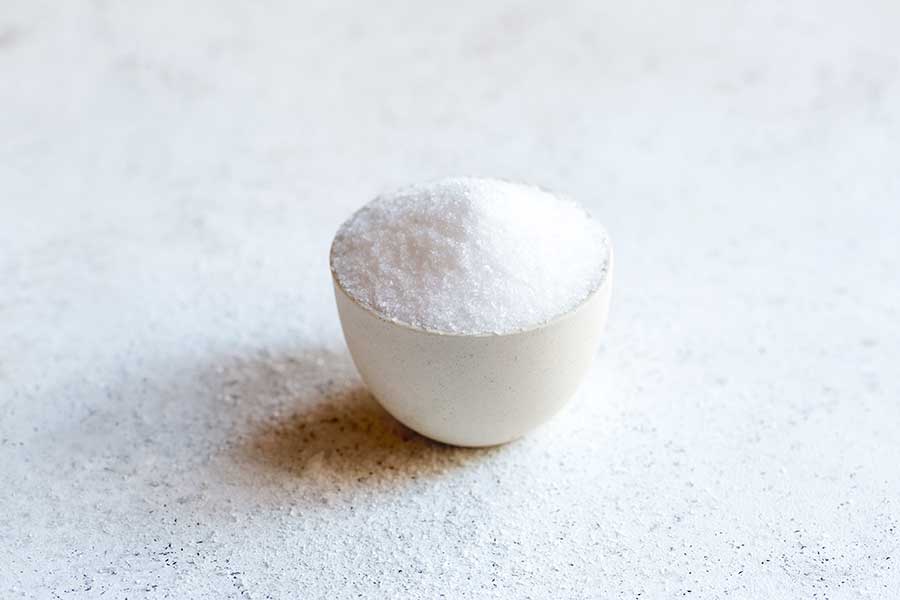 Sea salt, which looks very similar to table salt and iodized salt