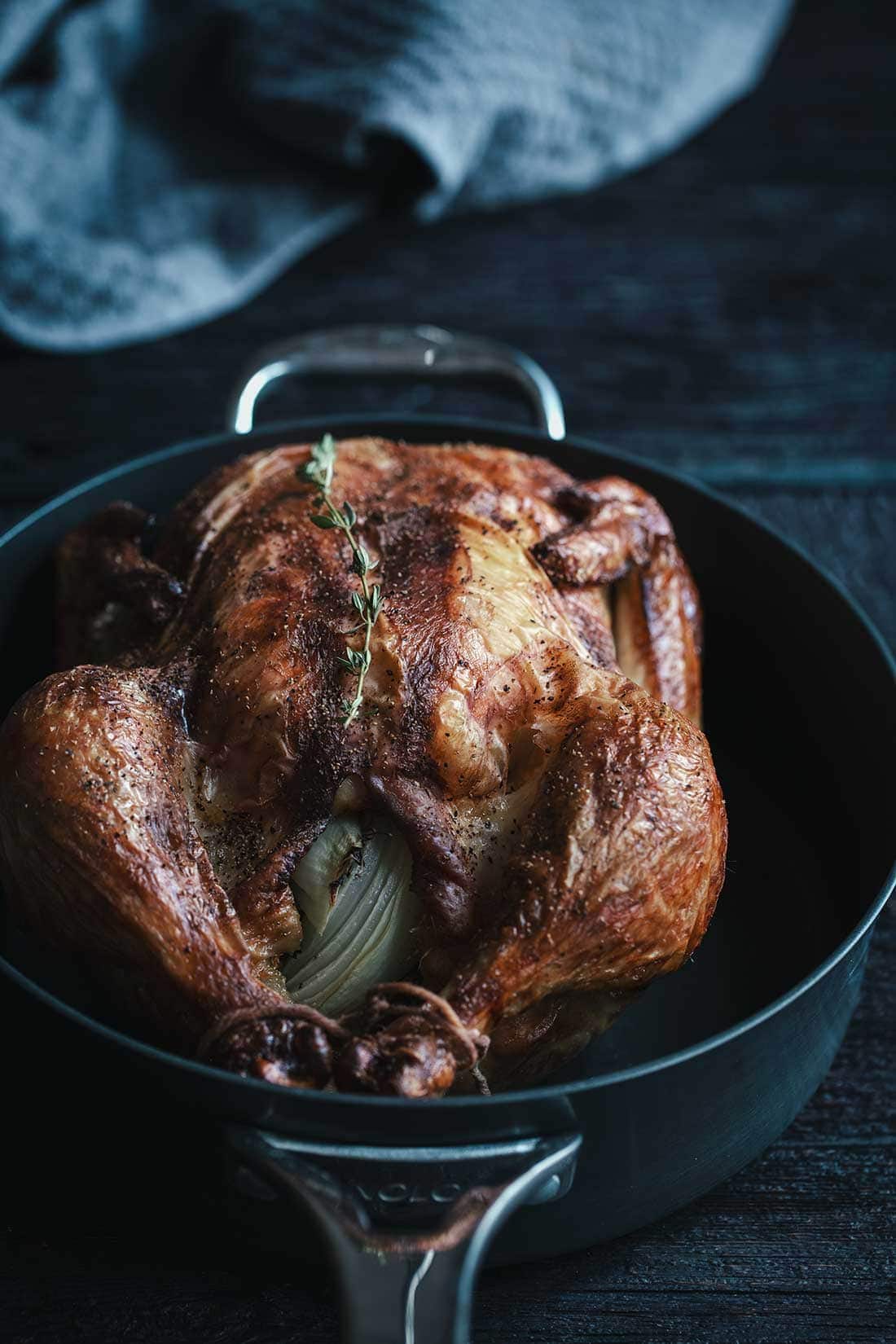 Roasted buttermilk chicken recipe close up