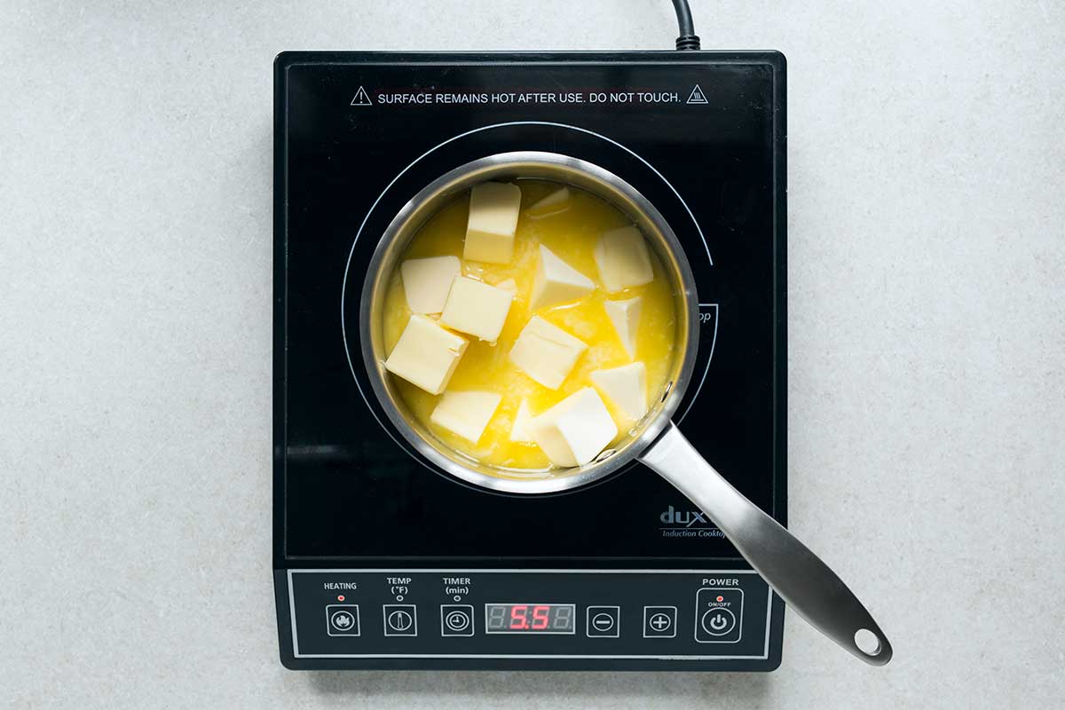 Clarified butter process starting